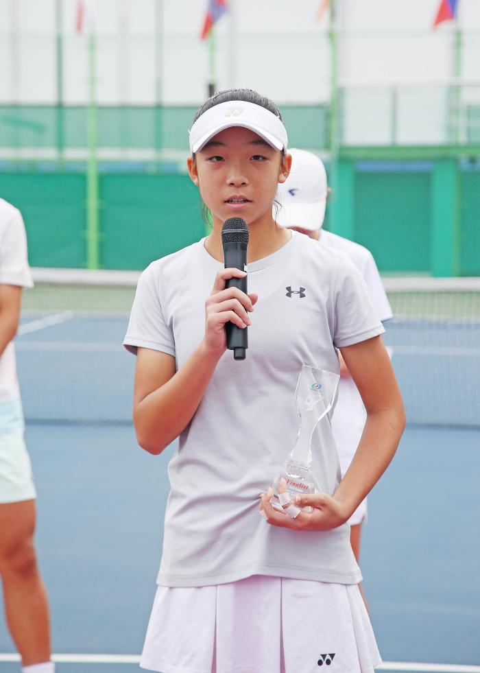 도하현 선수가 준우승 소감을 말하고 있다