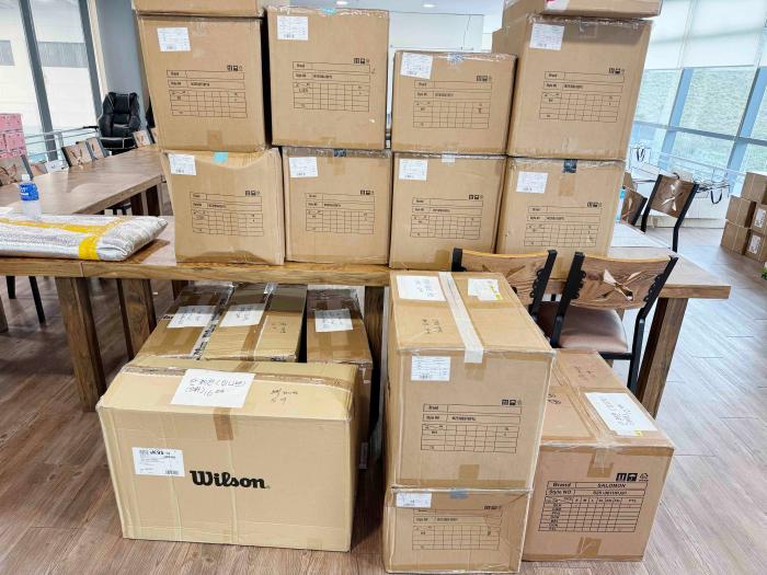 선수들을 위해 준비 된 시상품과 경품들