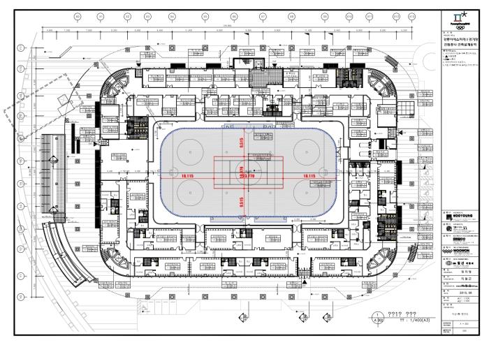 아이스하키 경기장 공식적으로 현재 1만석 추가로 1만 2천석까지 확대할 수 있다