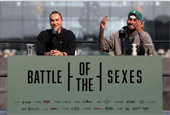 배틀 오브더 섹시스의 두  선수 아리나 사발렌카와 닉 키리오스