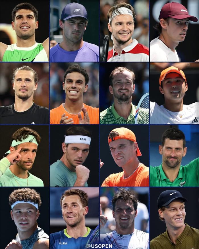 남자 단식 16강 진출 선수들