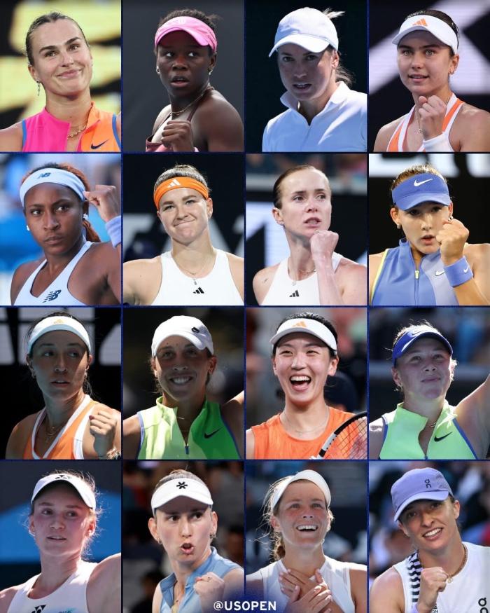 여자 단식 16강 진출 선수들