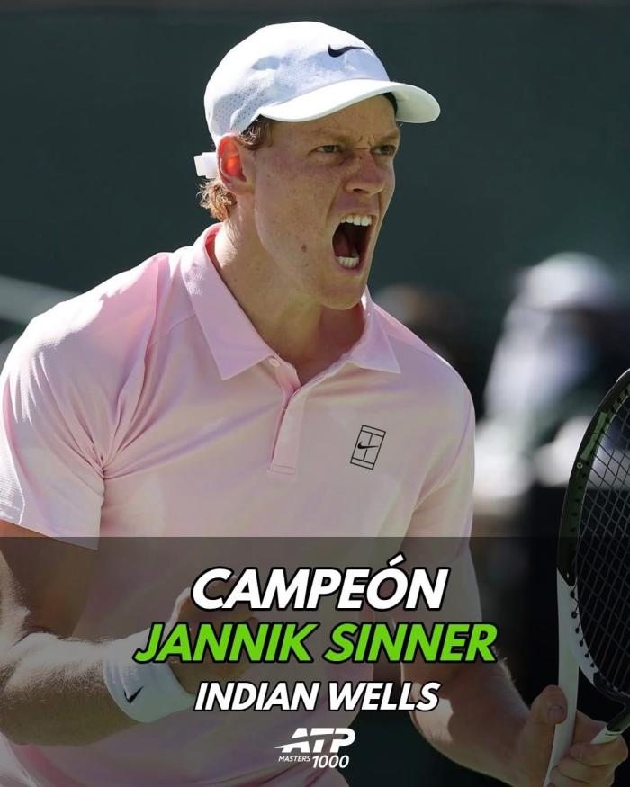 야닉 시너가 인디언웰스 우승하며 마스터즈 하드코트 6곳에서 모두 타이틀 확보에 성공했다